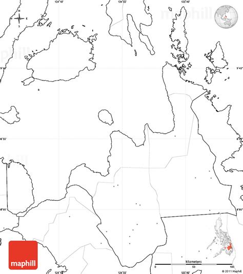 Blank Simple Map of Region 10, no labels