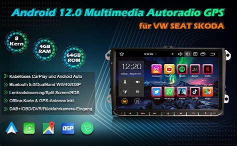 Erisin Zoll Kern Gb Gb Android Autoradio Mit Navi Gps F R