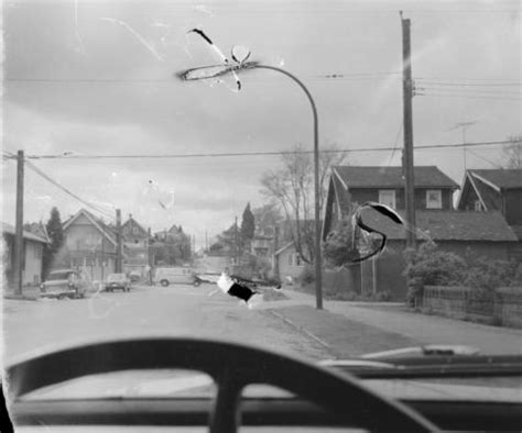 [Street view from inside vehicle] - City of Vancouver Archives