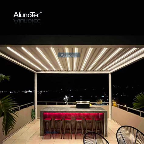 AlunoTec Customized Waterproof Modern Shading Terrace Aluminium Pergola