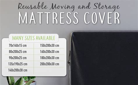 Double Mattress Cover For Moving And Storage Dreamzie 135x190 X 25 Cm