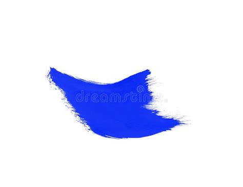 Abstract Blue Smear For Draw Isolated On White Background Stock