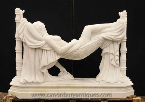 Italian Marble Statue Sleeping Beauty By Antonio Frilli Carved Sculpture Nude