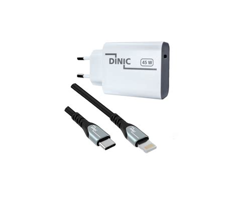 DINIC Kabel Shop USB C Netzteil 45W USB C Auf Lightning Kabel 2m