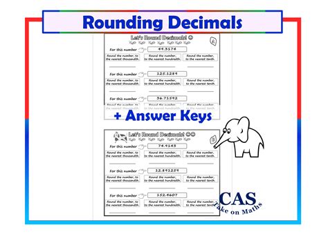 Decimals | Rounding Decimals | Worksheets + Answers | Teaching Resources