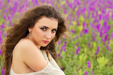 Sexy Curly Brunette Stock Photo At Vecteezy