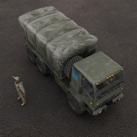 3d model m1083 mtv army truck