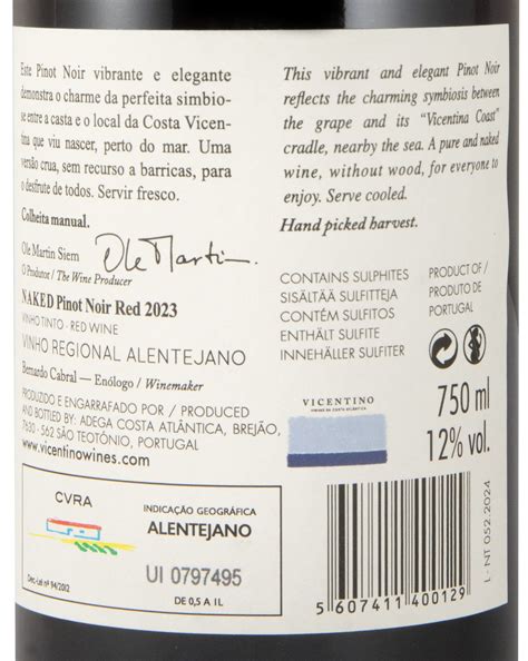 2023 Vicentino Naked Pinot Noir Tinto