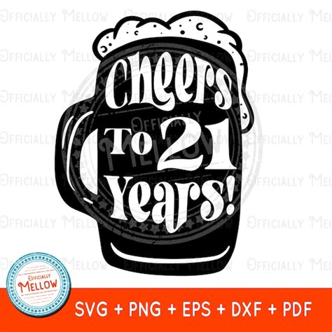 Cheers To 21 Years Etsy