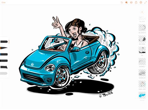 Sketching a VW Bug Convertible - Pronk Graphics | Take Creative Action | Brantford Ontario