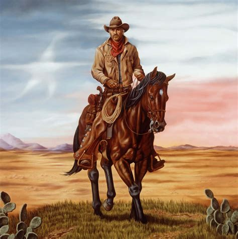 Download A Cowboy Riding Through a Western Landscape | Wallpapers.com