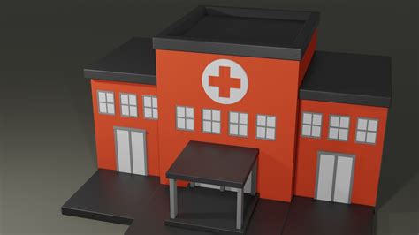 Cartoon Hospital Building 3D model | CGTrader