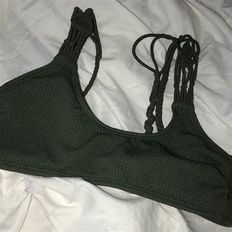 Xhilaration Swim Army Green Bikini Top Poshmark