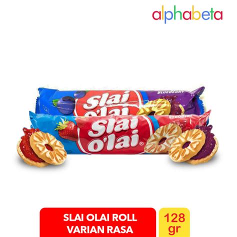 SLAI OLAI BISCUIT ROLL 128 GR BISKUIT SUSU ISI SELAI BUAH LEZAT