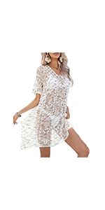Lumisyne Strandkleider Damen Bikini Badeanz Ge Cover Ups Rmellos Wickelrock Sexy V Ausschnitt