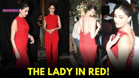 Ananya Panday Picks A Red Hot Outfit As She Steps Out In The City WATCH News18