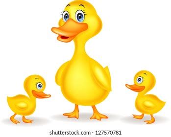 Duck Family Cartoon Stock Illustration 127570781 | Shutterstock