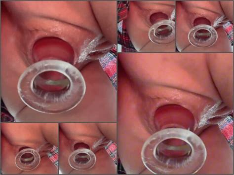 Wet Pussy Girl Nadja Katz Transparent Butt Plug Anal Fucking Dildo
