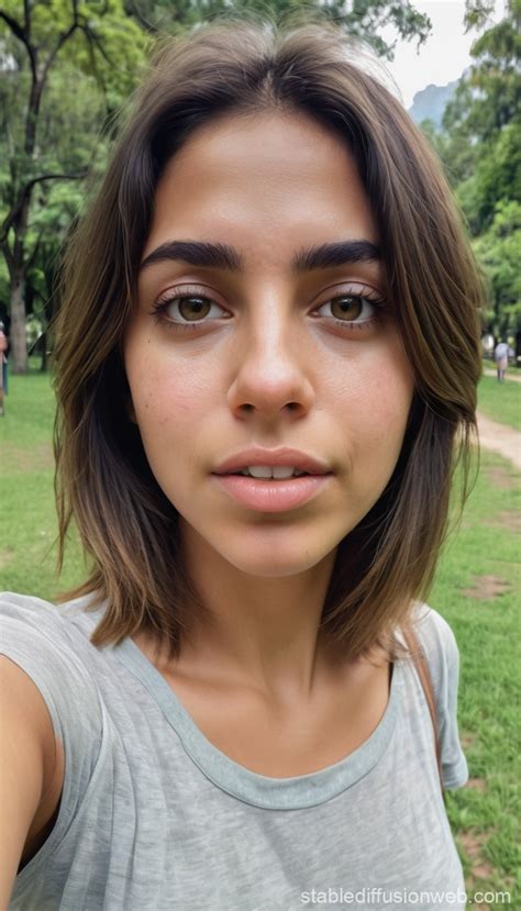 Colombian Latina Woman In Rustic Park Stable Diffusion Online