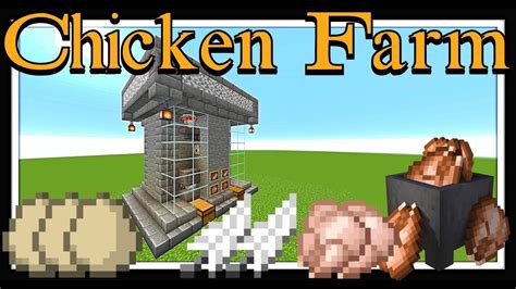 Minecraft Tutorial Chicken Farm All In One Raw And Cooked Chick Eggs