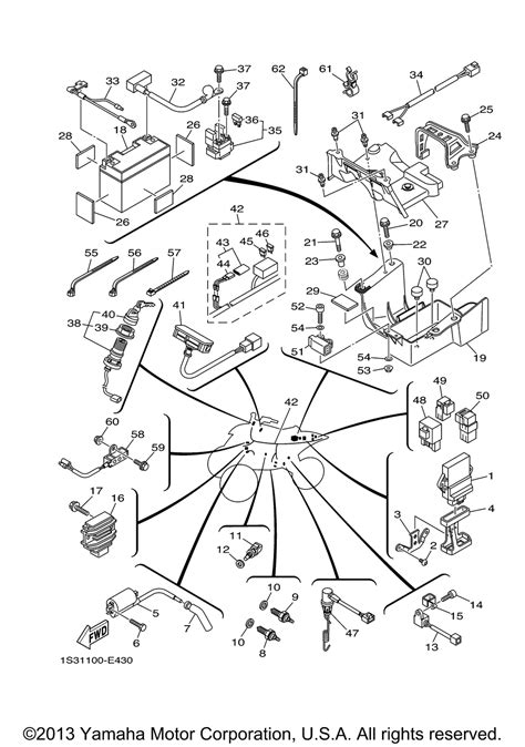 Электрические компоненты 1 для RAPTOR 700 YFM700RV Yamaha