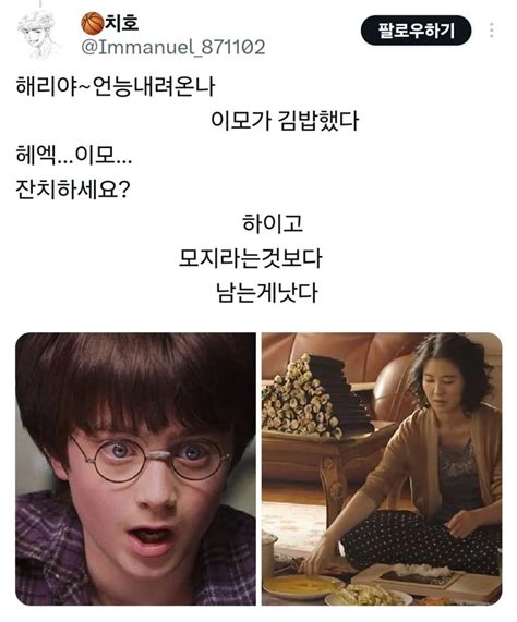 더쿠 - 해리포터 이모부가 성동일이었다면...