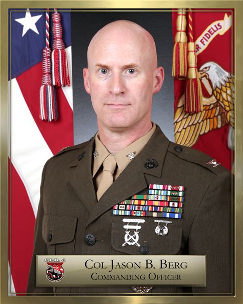 Colonel Jason Berg > 3d Marine Logistics Group > Leader's bio