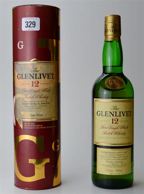 Bottle Of The Glenlivet 12 Year Old Pure Single Malt Scotch Whisky With