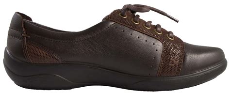 Padders Womens Leather Comfort Shoes Wide Fitting Lace Up Pumps