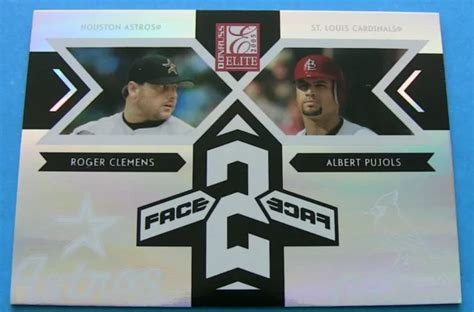 Albert Pujols Roger Clemens 2005 Donruss Elite Face 2 Face Ff 7 Sn
