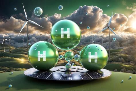 Green Hydrogen Fueling The Future Premium Ai Generated Image