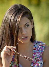 Two Brunette Beauties Licking Each Other Sensually Outdoors Photos Coco De Mal Henessy MILF Fox