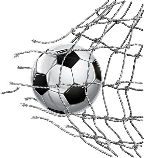 Soccer Ball In The Goal Net Png