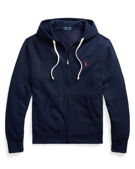 Polo Ralph Lauren Mens RL Fleece Full Zip Hoodie, Cruise Navy Jacket 