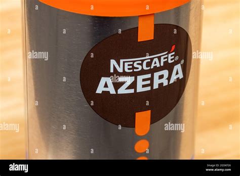 Can Of Nescafe Azera Decaff Decaffeinated Americano Coffee Stock