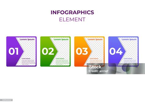 desain infografis template desain infografis empat langkah ilustrasi