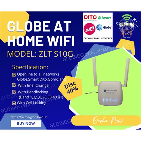 Globe At Home ZLT S10G Prepaid Wifi PERMANENT OPENLINE With Imei