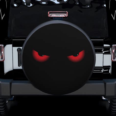 Evil Angry Red Eyes Funny Spare Tire Covers Gift For Campers - Nearkii