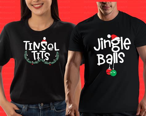 Jingle Balls Svg Tinsel Tits Svg Funny Christmas Couples Shirt Svg Chest Nuts Svg Png Files
