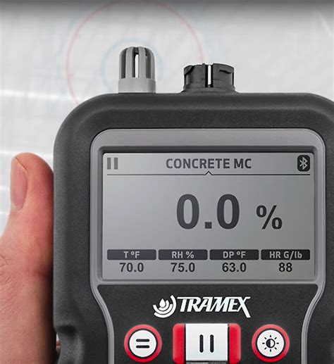 Complete Concrete Moisture Test System Tramex Meters