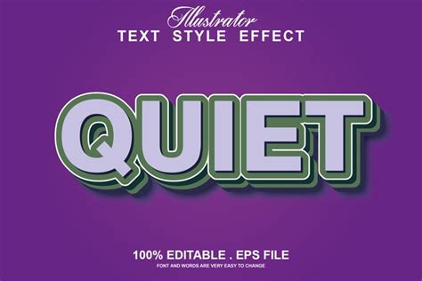 Quiet Text Effect Editable