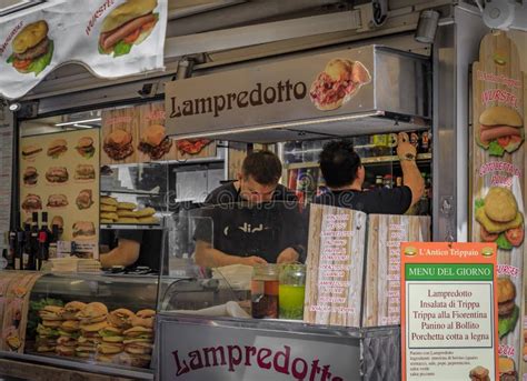 Classic Lampredotto Tripe Sandwich Panini Street Food In Florence