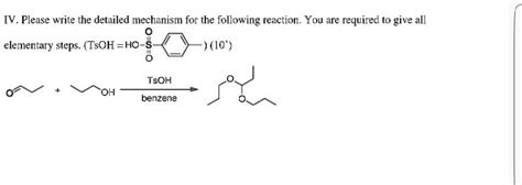 SOLVED:[V. Please write the detailed mechanism for the following ...