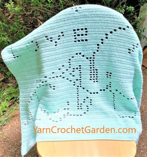 Crochet Pattern Blanket Elephant Baby Afghan Crochet Blanket Etsy