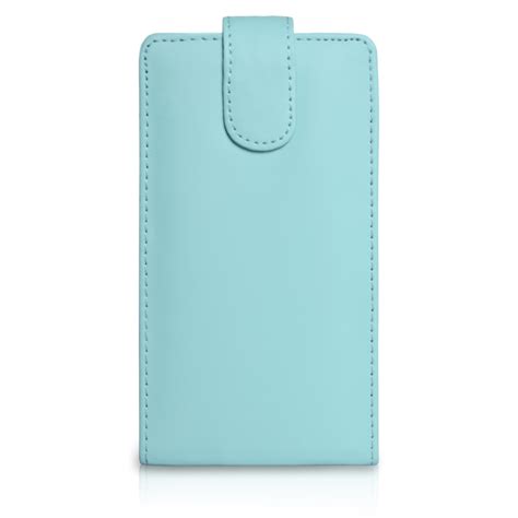 Yousave Samsung Galaxy Note Leather Effect Flip Case Light Blue