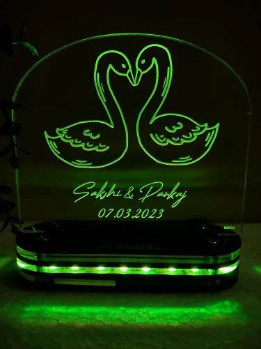 Kosgai Acrylic Swan Night Light D Led Lamp Personalized Gifts For