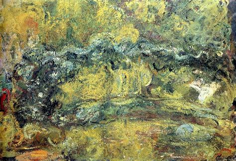 Японский мост (пешеходный мост через пруд с водяными лилиями) (картина ...