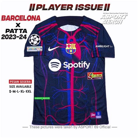 Jual BARCA PLAYER ISSUE JERSEY BARCELONA X PATTA SPECIAL EDITION