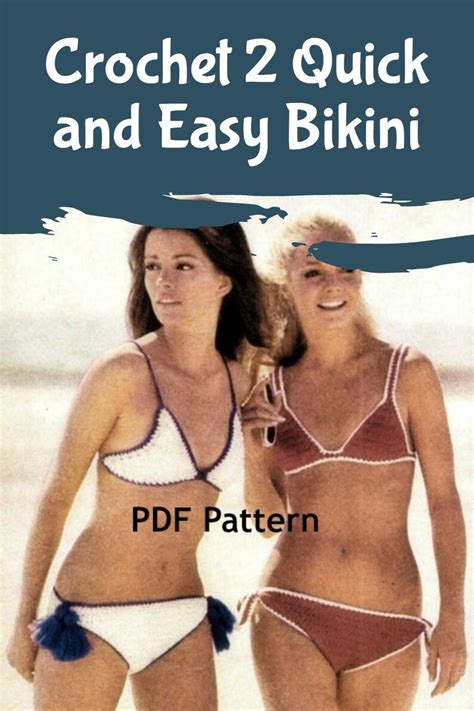 Bikini Swim Suit Crochet Pattern Vintage Styles Crochet Etsy