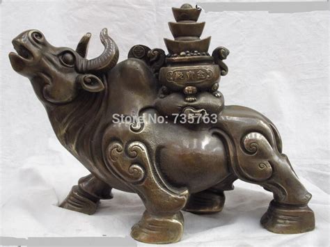 Cobre De Bronze Chin S Fengshui Riqueza Sorte Treasure Tigela